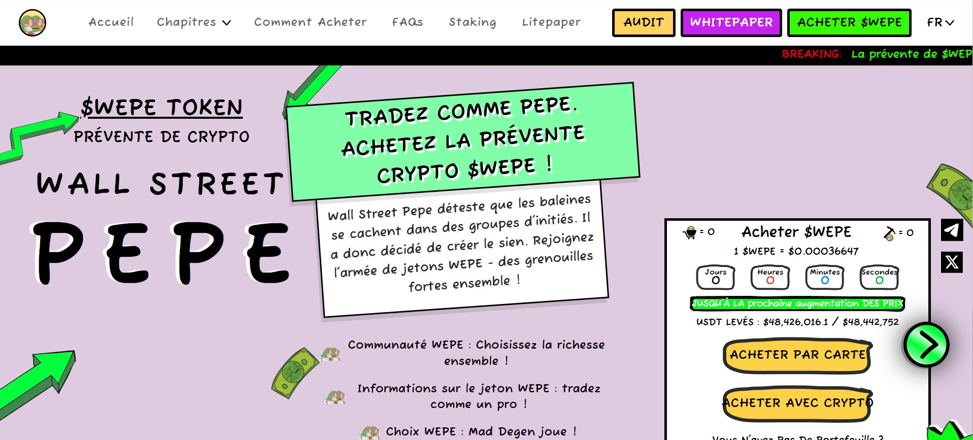 Wall street pepe prevente